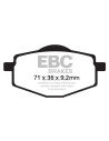 Plaquettes de frein EBC BRAKES SFAC101 organique