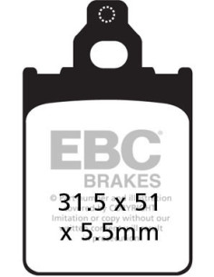 Plaquettes de frein EBC BRAKES SFAC186 organique