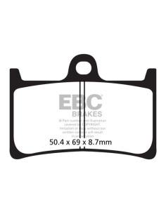 Plaquettes de frein EBC BRAKES SFAC252 organique