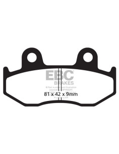 Plaquettes de frein EBC BRAKES SFAC323 organique