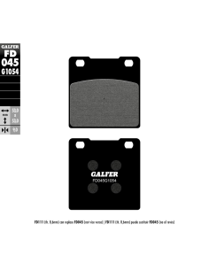 Plaquettes de frein GALFER G1054 organique semi métal FD045