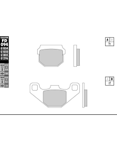 Plaquettes de frein GALFER G1050 scooter semi métal FD094