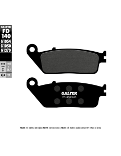Plaquettes de frein GALFER G1050 semi métal FD140