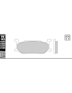 Plaquettes de frein GALFER G1050 scooter semi métal FD142