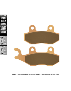 Plaquettes de frein GALFER G1380 sinter maxi scoot FD187