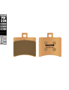 Plaquettes de frein GALFER G1380 sinter maxi scoot FD228