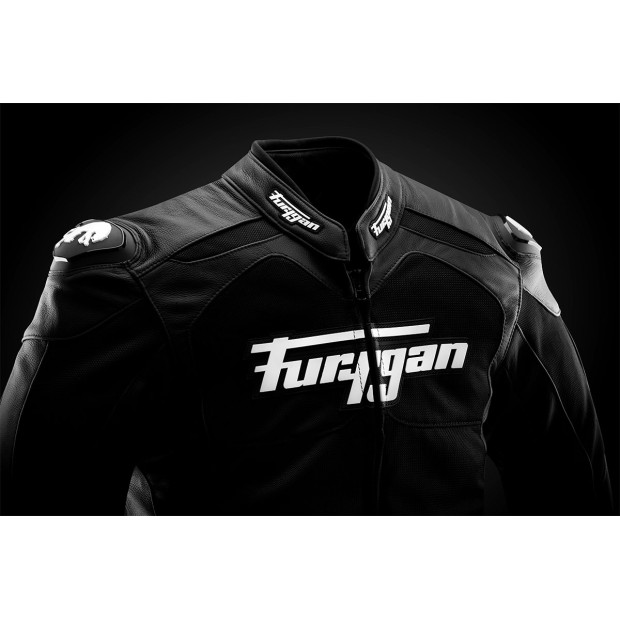 Blouson moto cuir Furygan SPEED MESH EVO 3 Noir-Blanc