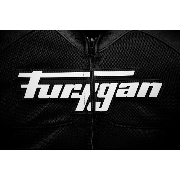 Blouson moto cuir Furygan SPEED MESH EVO 3 Noir-Blanc