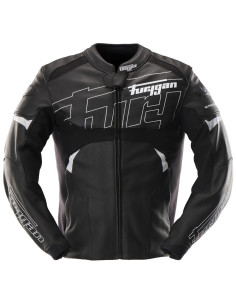 Blouson moto cuir Furygan HELIX Noir-Blanc