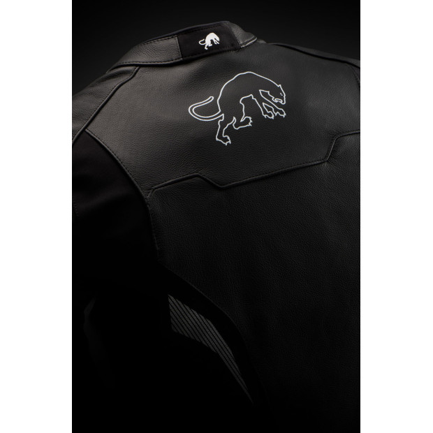 Blouson moto cuir Furygan HELIX Noir-Blanc