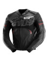 Blouson moto cuir Furygan HELIX Noir-Blanc-Rouge