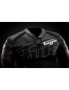 Blouson moto cuir Furygan HELIX Noir-Blanc-Rouge