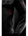 Blouson moto cuir Furygan HELIX Noir-Blanc-Rouge