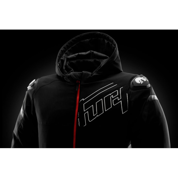 Blouson moto Furygan SEKTOR ROADSTER EVO Noir-Blanc-Rouge