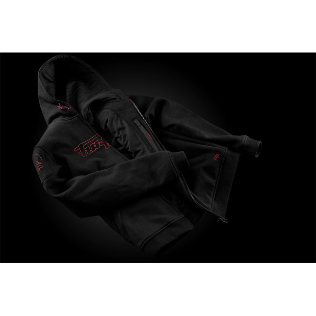 Blouson moto Furygan LIVIO X KEVLAR Noir-Rouge
