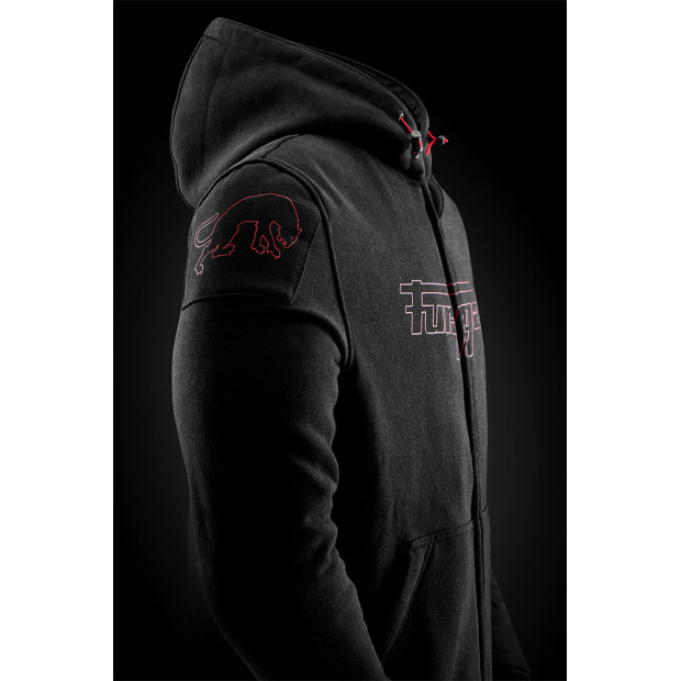 Blouson moto Furygan LIVIO X KEVLAR Noir-Rouge