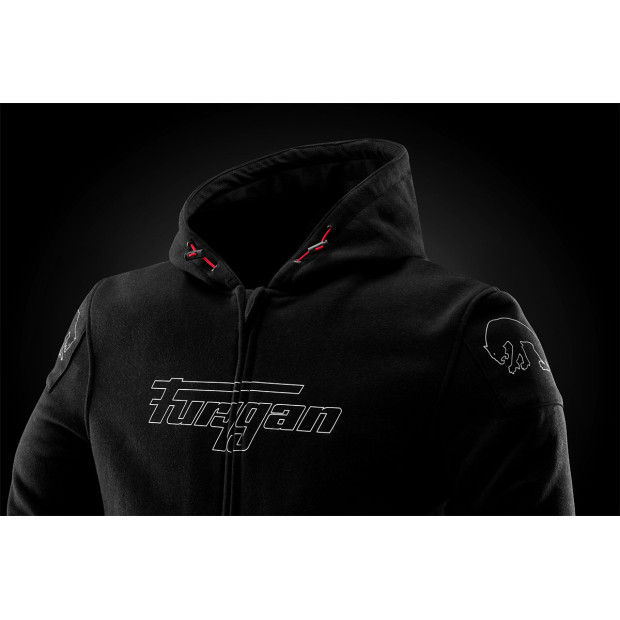 Blouson moto Furygan LIVIO X KEVLAR Noir-Blanc
