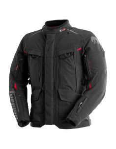 Veste adventure Furygan CHALLENGER 3C PRIMALOFT Noir-Rouge 2