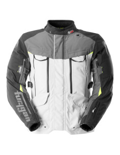 Veste adventure Furygan CHALLENGER 3C PRIMALOFT Noir-Blanc-Gris-Jaune Fluo