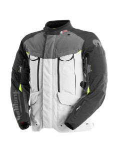 Veste adventure Furygan CHALLENGER 3C PRIMALOFT Noir-Blanc-Gris-Jaune Fluo 2