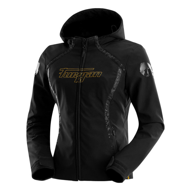 Blouson moto été Furygan SKYE LADY Noir-Or