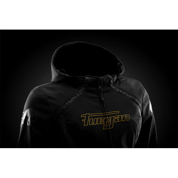 Blouson moto été Furygan SKYE LADY Noir-Or