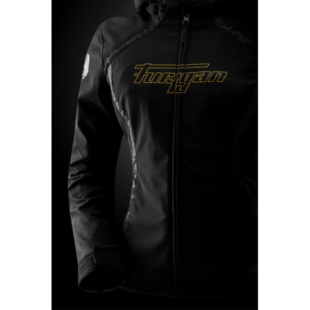 Blouson moto été Furygan SKYE LADY Noir-Or