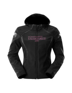Blouson moto été Furygan SKYE LADY Noir-Rose
