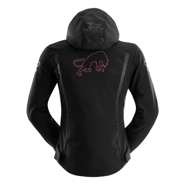 Blouson moto été Furygan SKYE LADY Noir-Rose