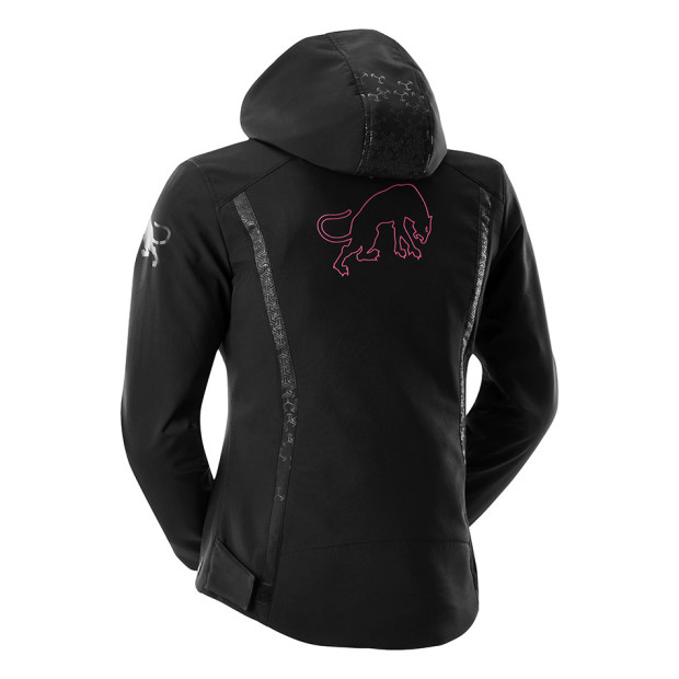 Blouson moto été Furygan SKYE LADY Noir-Rose