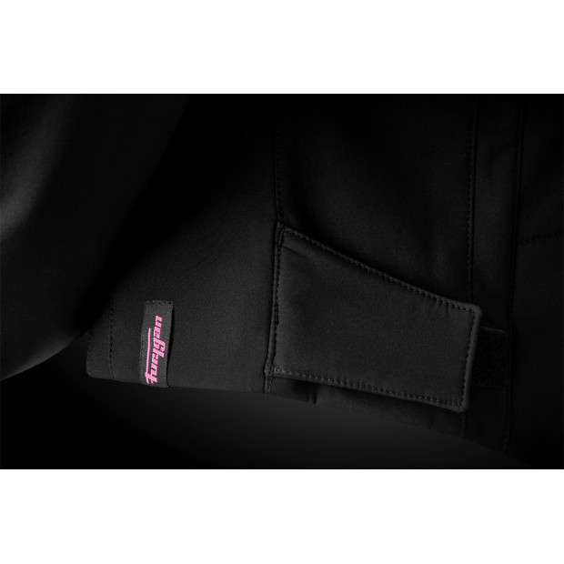 Blouson moto été Furygan SKYE LADY Noir-Rose