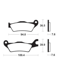 Plaquettes de frein avant TECNIUM MA 451