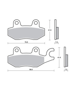 Plaquettes de frein avant TECNIUM MSR 455
