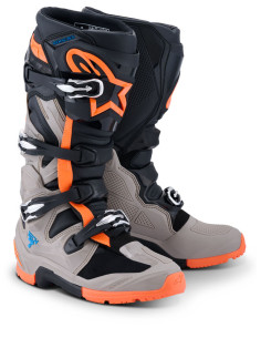 Bottes cross Alpinestars Tech 7 Enduro - Noir Gris Orange Fluo
