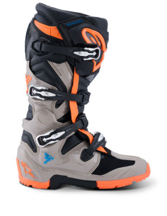 Bottes cross Alpinestars Tech 7 Enduro - Noir Gris Orange Fluo 2