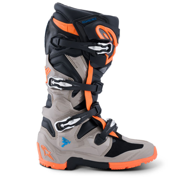 Bottes cross Alpinestars Tech 7 Enduro - Noir Gris Orange Fluo