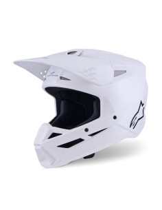 Casque cross Alpinestars S-M3 Solid - Blanc