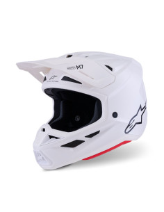 Casque cross Alpinestars S-M7 Solid - Blanc