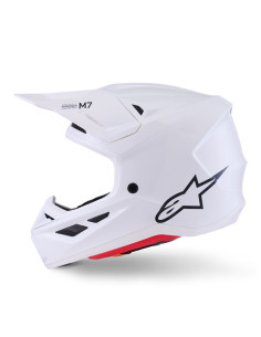 Casque cross Alpinestars S-M7 Solid - Blanc 2