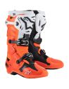 Bottes cross Alpinestars Tech 10 Enduro - Orange Fluo Noir Blanc