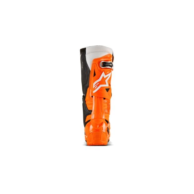 Bottes cross Alpinestars Tech 10 Enduro - Orange Fluo Noir Blanc