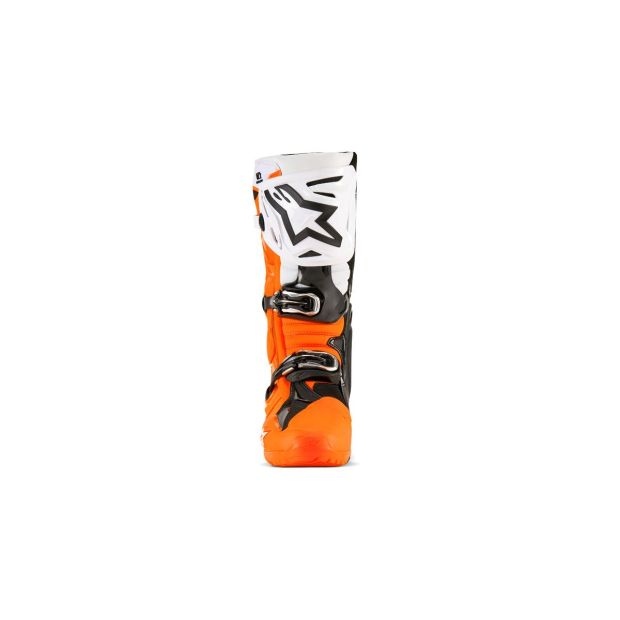 Bottes cross Alpinestars Tech 10 Enduro - Orange Fluo Noir Blanc