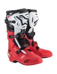 Bottes cross Alpinestars Tech 10 Enduro - Rouge Noir Blanc