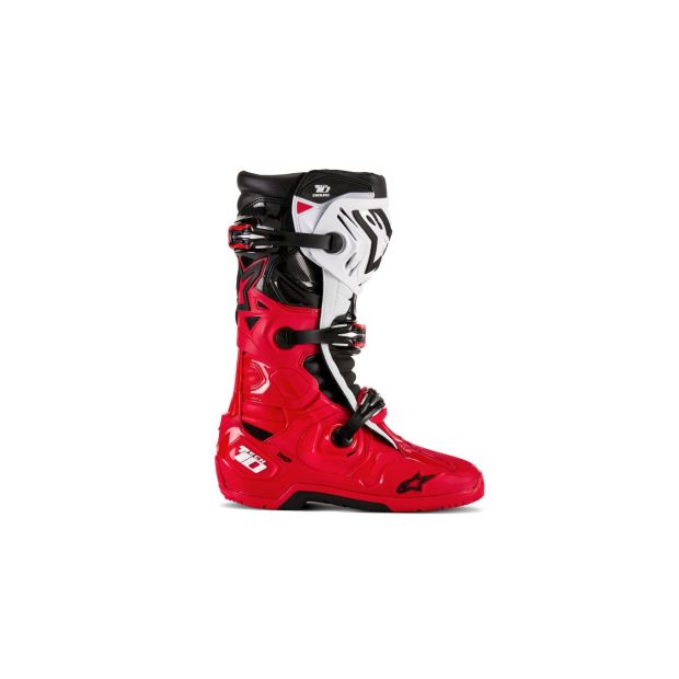 Bottes cross Alpinestars Tech 10 Enduro - Rouge Noir Blanc