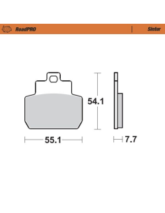 Plaquettes de frein MOTO MASTER métal fritté 401003 Road Pro Scooter