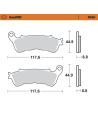 Plaquettes de frein MOTO MASTER métal fritté 401103 Road Pro Scooter