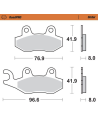 Plaquettes de frein MOTO MASTER métal fritté 401303 Road Pro Scooter