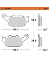 Plaquettes de frein MOTO MASTER métal fritté 402202 Road Pro Sinter