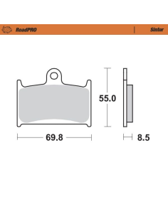 Plaquettes de frein MOTO MASTER métal fritté 402401 Road Pro Sinter