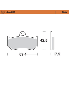 Plaquettes de frein MOTO MASTER métal fritté 402602 Road Pro Sinter
